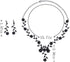 Rhinestone Wedding Set Floral Choker Necklace and Earrings Set Crystal Wedding Jewelry Set Bridal Jewelry Set for Women...