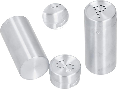 2pcs Spice Stainless Steel Pepper Shaker Kitchen Tool Salt Sugar Spice Pepper Shaker Dredge Salt/Sugar/Pepper Shaker Seasoning Bottle Salt and Pep...