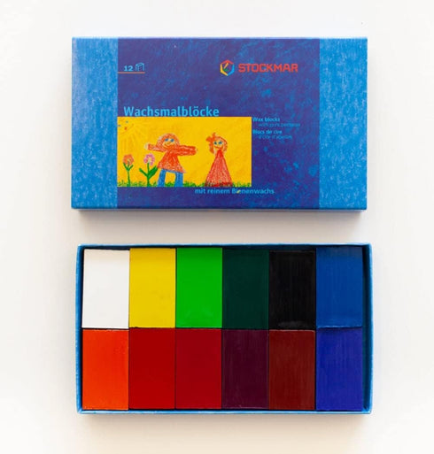 Stockmar Beeswax Crayons, Set of 12 Blocks in Carton...