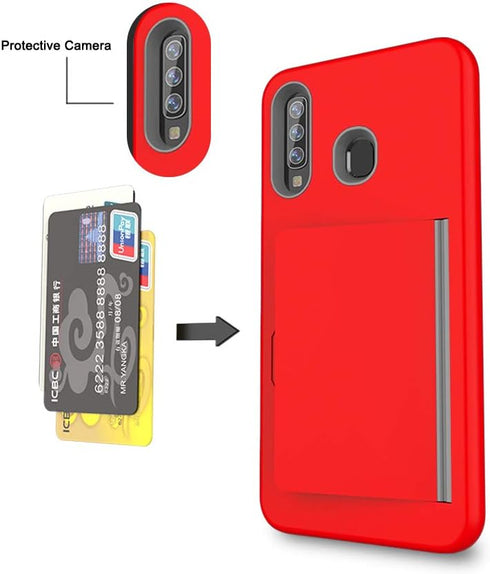 Asuwish Phone Case for Samsung Galaxy A20 A30 A50 with Tempered Glass Screen Protector Cover and Card Holder Slot Kickstand Cell Gaxaly M10s A50S ...