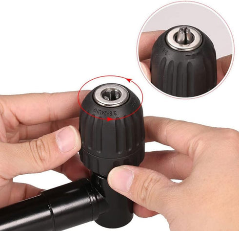 Right Angle Drill 90 Degrees Drilling Extension Chuck 8mm Shaft Electric Drill Extension Tool for Tight Corner Workspace...