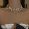 Jeairts Rhinestone Necklace Silver Crystal Choker Glitter Tassel Prom Necklace Full Crystal Necklaces Jewelry for Women and Girls...