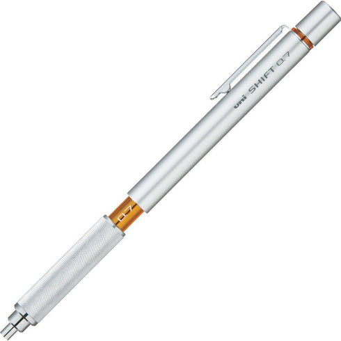 Uni M71010.26 Shift Pipe Lock Drafting 0.7mm Pencil, Silver Body with Orange Accent (M71010.26)...