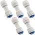 E-outstanding 5-Pack RO Water System Equal Straight 1/4" Plastic Quick Pipe Fitting Reverse Osmosis Connector...