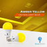 4-Pack BlueX A19 Amber Yellow LED Bug Light Bulb No Blue Light Outdoor 650 Lumens 120V E26 Medium Base LED 9.5 - Watt (60-watt Replacement) A19 Ou...