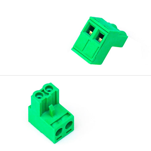 10 Pcs 5.08mm 2 Pin Phoenix Type Connector Green PCB Screw Terminal Block 2 Pole...