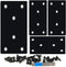 4 Pack Black Flat Mending Plate,Six-Hole Metal Bracket, Straight Steel Brace 3.94 x 1.97'', Fixing Joining Plate for Wood with 24PCS Screws, 1x Sc...