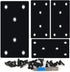 4 Pack Black Flat Mending Plate,Six-Hole Metal Bracket, Straight Steel Brace 3.94 x 1.97'', Fixing Joining Plate for Wood with 24PCS Screws, 1x Sc...