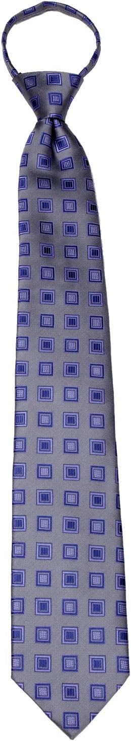 Basilio ZIP-12811 - Men's Pattern pre made Mens Zipper Necktie Tie...