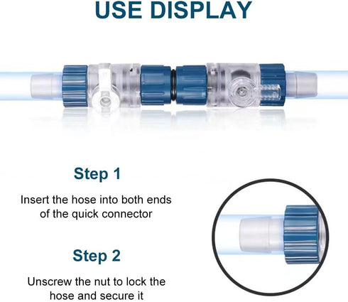 MiOYOOW Aquarium Hose Valve, Fish Tank Hose Connector Fishbowl Water Flow Control Valve with Quick Release Handle for Aquariums Fish Tanks...