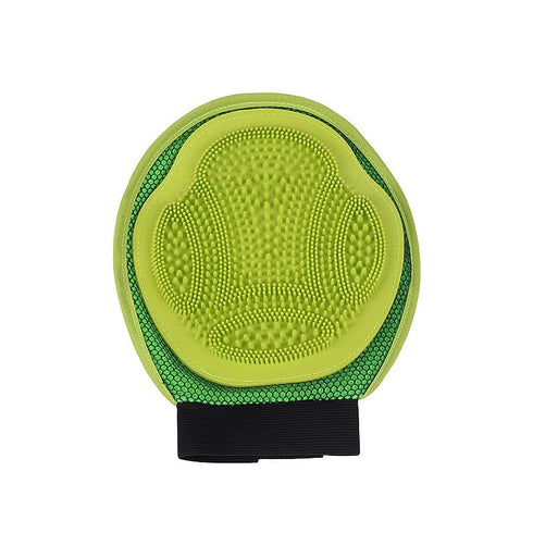 Pet Bath Dual Use Brush Double Side Hair Removing Rubber Pet Grooming Brush Pet Grooming Gloves Silicone Massage Hair Remover Cleaning Brush Glove...