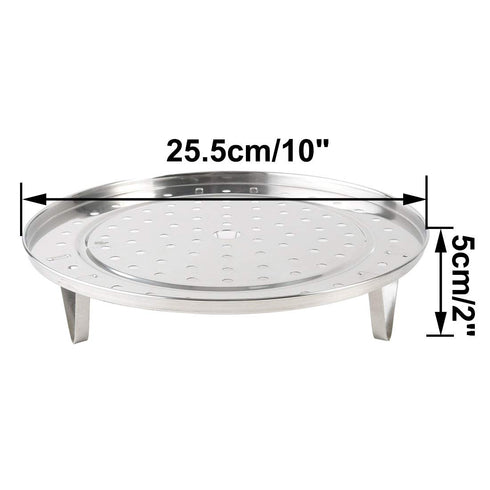 uxcell Stainless Steel Food Steaming Steamer Canning Rack Tray Stand Cookware 10 Inch...