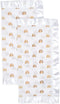Lulujo Security Lovey Blankets| Unisex Softest Breathable Cotton Muslin Security Blanket Set with Silky Satin Trim| Neutral Comforting Blanket for...