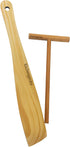 Kuchengerate 3.5 inc Crepe Spreader and 12 inc Wooden Spatula Turner Crepe Maker Set - T Shaped Structure - Handmade Natural Beech Wood - No Paint...