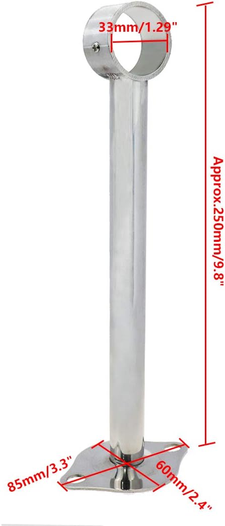 Ceiling-Mount Bracket Wardrobe Pipe Bracket Rod Lever Support Holder Fit 32 to 33mm Rod 250mm/9.8" Length-2pcs...