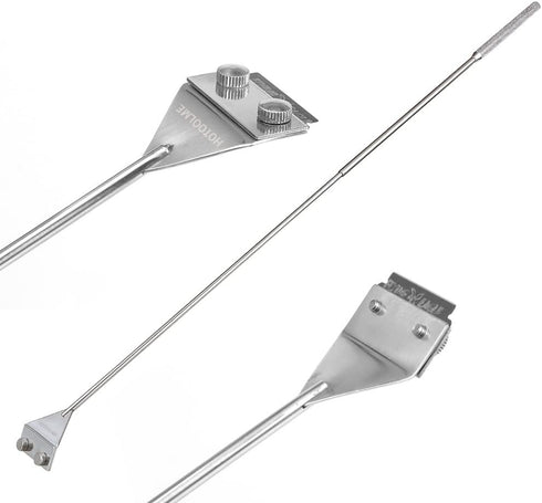 HOTOOLME Aquarium Scraper, 25.6" Stainless Steel Scraper Cleaning Razor with 10 Blades for Glass Aquarium Fish Tank...