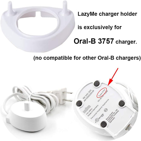 LazyMe Electric Toothbrush Heads Holder Charger Holders and 4 Toothbrush Heads Dust-Proof Covers for Oral-B Electric Toothbrush Series...