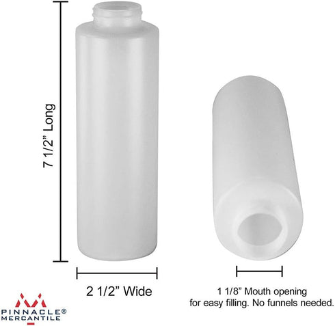 Pinnacle Mercantile Condiment Squeeze Bottles with Flip Top Hinged RedCap 16 oz Set of 5 (Perfect for Condiments, Sauces, Dressings, BBQ, Ketchup)...