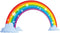 Rainbow Wall Decals wich Clouds, Peel and Stick Removable Wall Stickers for Kids Nursery Bedroom Living Room,Wall Decor 28.7 x15.7inch...