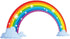 Rainbow Wall Decals wich Clouds, Peel and Stick Removable Wall Stickers for Kids Nursery Bedroom Living Room,Wall Decor 28.7 x15.7inch...