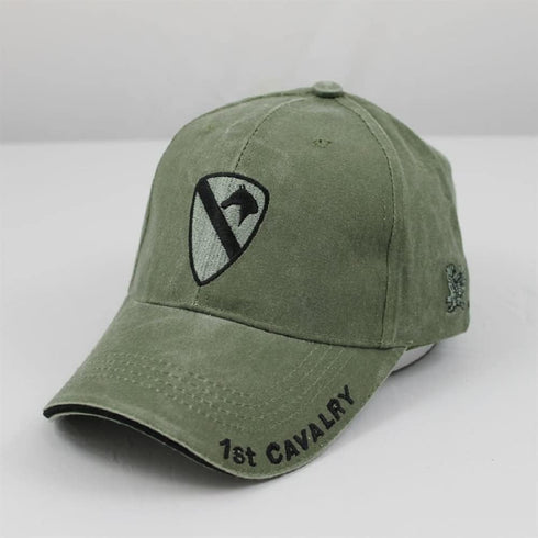 Army Caps 1st Cavalry Division OD Green Ball Cap...