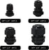 MAKERELE NPT Cable Glands Kit Waterproof Adjustable Nylon 1/4” 3/8” 1/2” 3/4” Plastic Strain Relief Cord Connectors 38pcs Black With Gaskets...