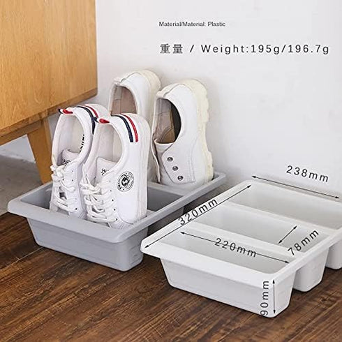 Simple modern Nordic style vertical economy slippers rack space home shoes storage WF (Beige)...