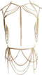 Yixin Women's metal body chain set Indian belly chain Bohemian jewelry bikini Halloween Costume Party (gold)...