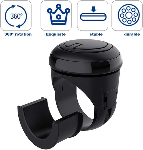 Spinner Knob, Driving Helper Booster Metal Bearing Steering Wheel Universal Fit Spinner Knob, Driving Steering Wheel Knob Vehicle Accessory...