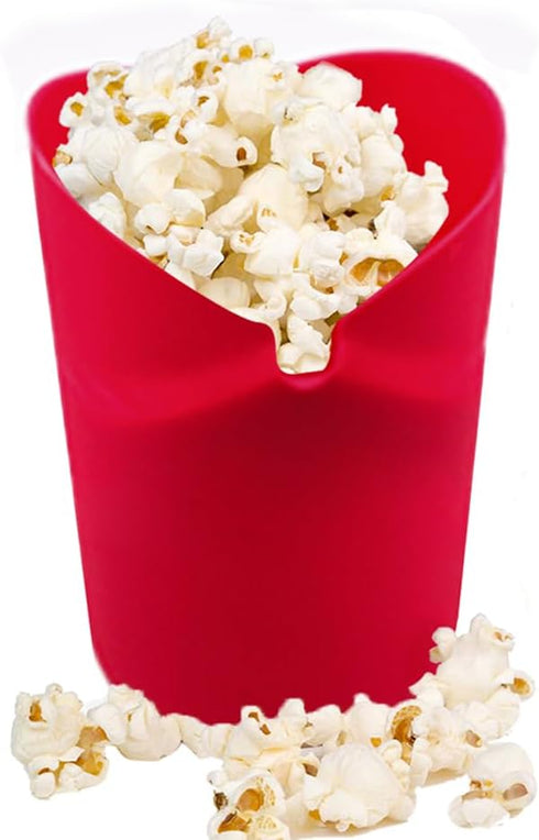 The Original Microwave Popcorn Popper, Silicone Popcorn Maker Collapsible Bowl BPA -Free, Hot Air Popcorn Maker, No Oil Required (Red, 1)...