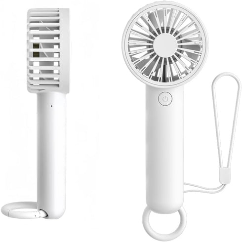 Portable Handheld Fan with Buckle Design, Mini Rechargeable Fan with 3 Speed Adjustable, Small Personal Fan for Home, Office, Travel, and Outdoor ...