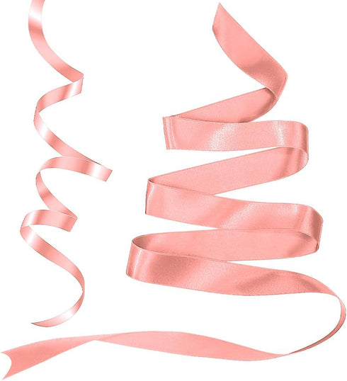 Pink Ribbon Rose Gold Ribbon for Gift Wrapping Satin Ribbon 3/8 Inch 25 Yards Fabric Ribbon Champagne Pink Perfect for Baby Shower Invitation Flor...