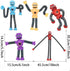 4PCS Robotics Pop Tubes Fidget Tubes Sensory Toys Shape Changing Telescopic Sensory Tubes Fidget Tubes Sensory Toys Suction Toy, Funny Gift for Ki...