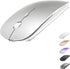 KLO Rechargeable Bluetooth Mouse for MacBook/MacBook air/Pro/iPad, Wireless Mouse for Laptop/Notebook/pc/iPad/Chromebook (BT/B Silver)...