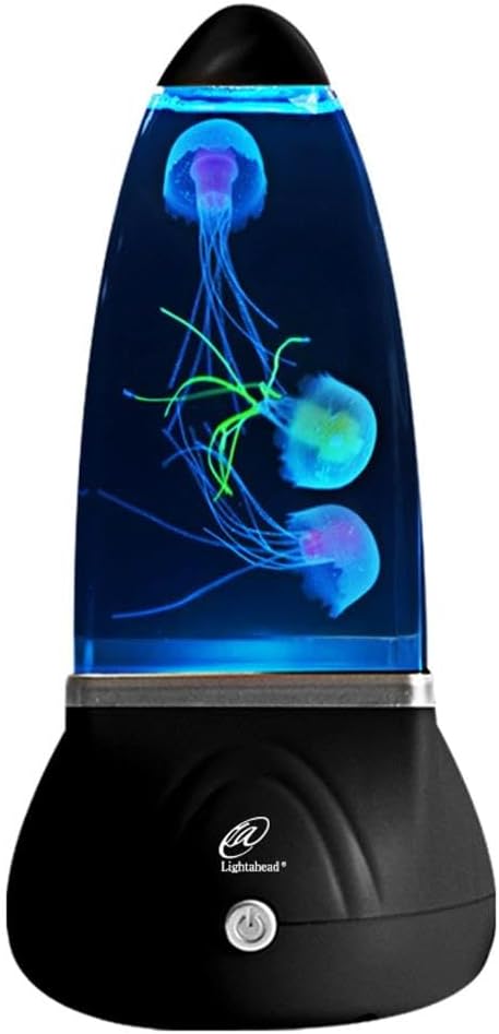 Lightahead Mini Jellyfish Sensory Aquarium Lamp with 7 Color Changing Effects. The Ultimate Sensory Synthetic Jelly Fish Tank Aquarium (Small)....
