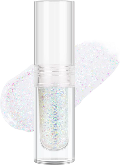 Liquid Glitter Eyeshadow, Pigmented, Long Lasting, Quick Drying, Easy to Apply, Loose Glitter Glue for Eye Crystals Makeup (Transparent Flashing C...