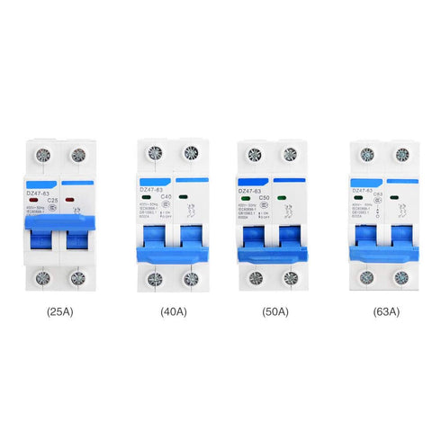 YWBL-WH Miniature Circuit Breaker DZ47-63 2P 400V AC Miniature Circuit Breaker Leakage Air Switch 63A...