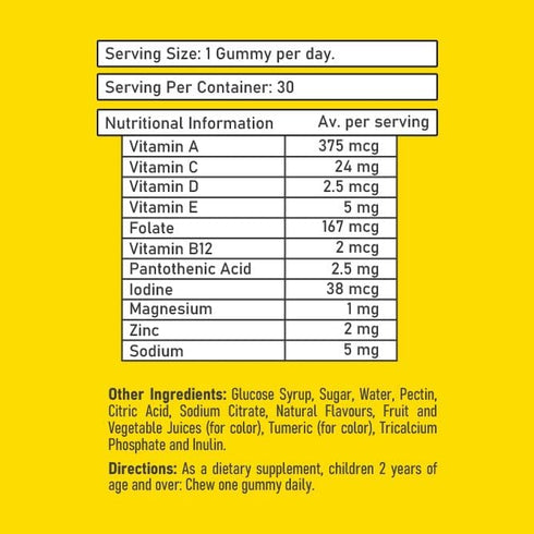 Kids Multivitamin and Mineral Supplement Gummies for Kids, All-Natural I 30 Count (1 Pack)...
