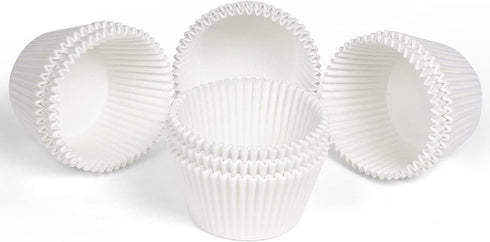 Jumbo White Cupcake Liners Greaseproof Paper 200-Count - Gifbera Odorless Muffin Baking Cups Cupcake Wrappers for Wedding Birthday Celebration Occ...