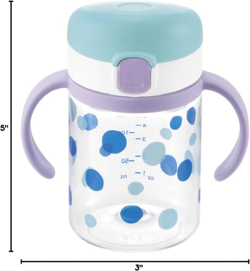 Richell Aqulea outing straw mug 200 Light blue...