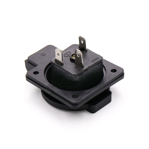 US Standard Water-Proof Power Outlet 3-Hole Socket AC 15A 125V Panel Mount Dust-Proof Industrial Electrical Female Plug Power Connector 1-Pack...
