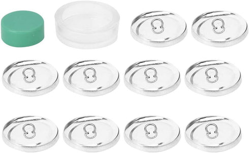 Cover Button Kit, Fabric Covered Button Kit, Flat Back Button Covers Kit, Buckle Making Tool for DIY Handmade Crafts(30mm)...
