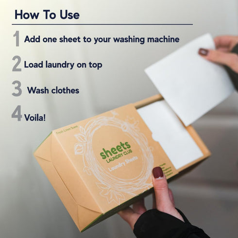 Sheets Laundry Club Laundry Detergent Sheets (Up to 100 Loads) 50 Laundry Sheets- Fresh Linen laundry sheet - New liquidless laundry detergent tec...