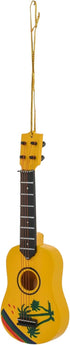Broadway Gifts 5.4" Yellow Tropical Design Wood Ukulele Ornament Decoration...