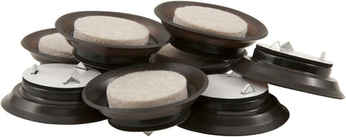 Ultimate Grip Tap-on Fuzz Free Felt Pads for Wood Furniture and Hard Floors - Resists Dirt and Fuzz - 1-inch 8 Pack...