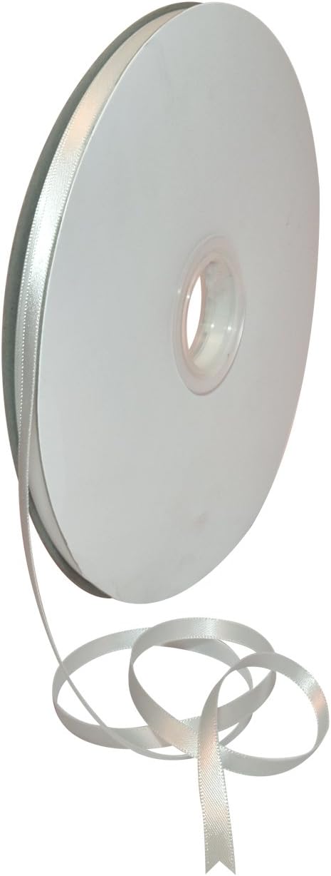 Morex Ribbon Double Face Satin Ribbon 1/4" X 20 YD Off White Ribbon for Gift Wrapping, Birthday Gift Cards, Satin Dress for Women, Silk Ribbons fo...