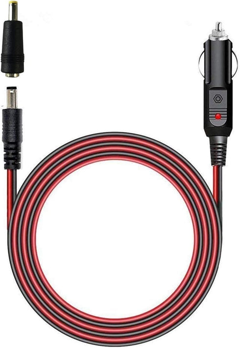 12V-24V DC Car Charger Auto Power Supply Cable - DC 5.5mm x 2.1mm 4FT to Car Cigarette Lighter Male Plug Car Cigarette Lighter Cable......