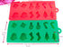 4 pcs (2 Molds+2 Droppers) Red/Green Christmas Holiday Food Grade Silicone Mold Set for making Chocolate Candy Ice Cube Gummy Candle Soap Frozen t...
