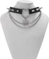 Black Choker PU Leather Spike Collar Necklace for Women,Thorn Heart Charm Choker Necklace,Goth Chain Pendant Rivet Cool Necklace,Statement Punk Je...