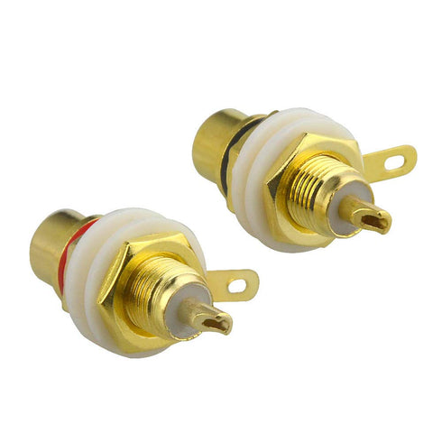 WMYCONCONG 14 PCS RCA Female Phono Panel Mount Audio Socket Connector Audio Terminal Jack Panel Mount for Amplifier Audio Terminal Plug...